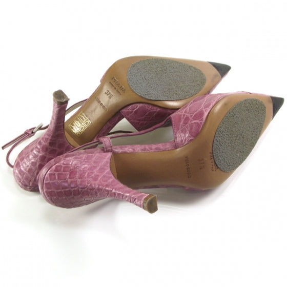 Crocodile Rosette Pumps 37.5