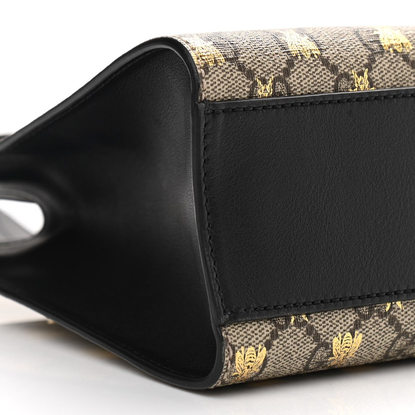 GG Supreme Monogram Bees Small Padlock Tote Beige Oro Black