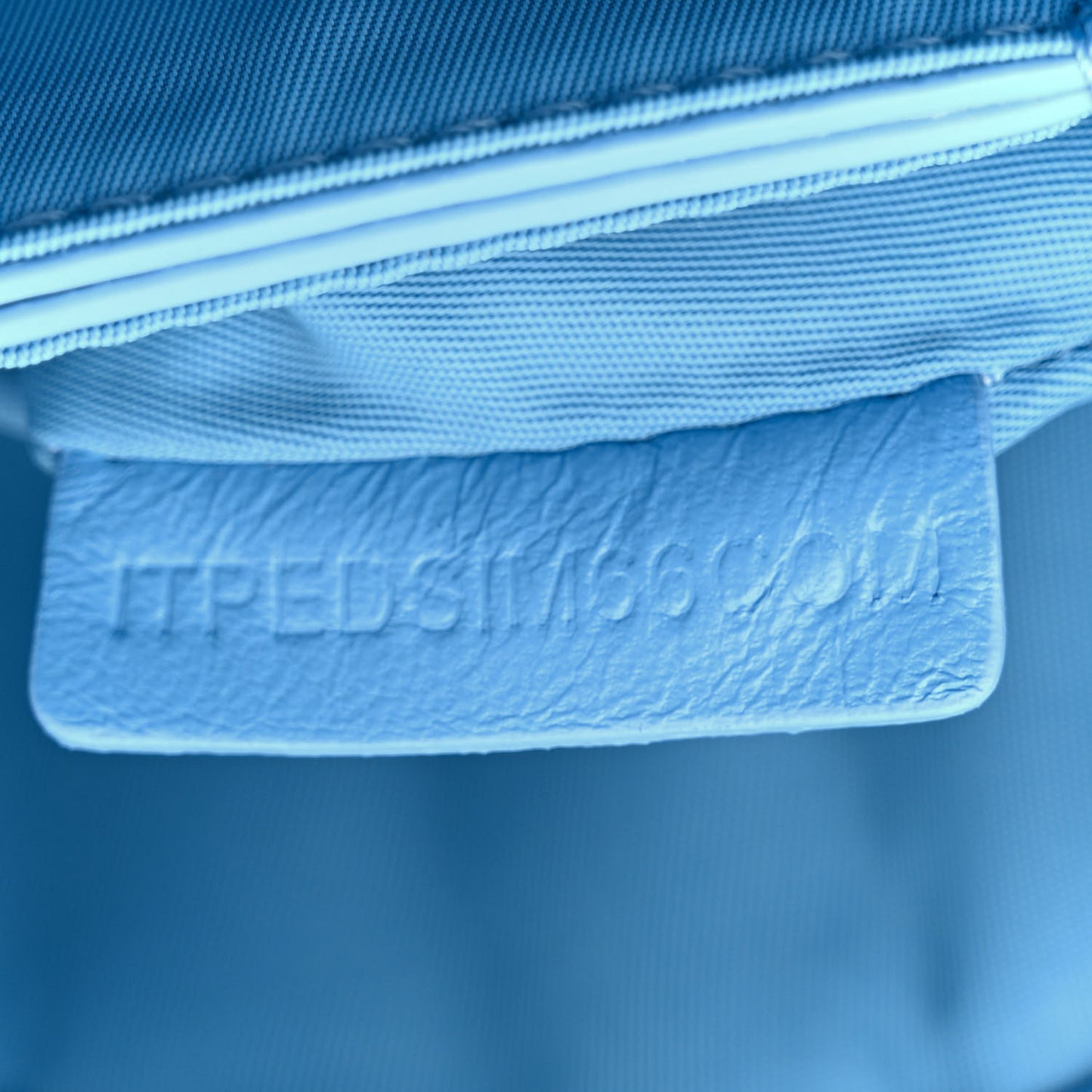 Lambskin Quilted Lola Double Pouch Crossbody Bright Sky Blue