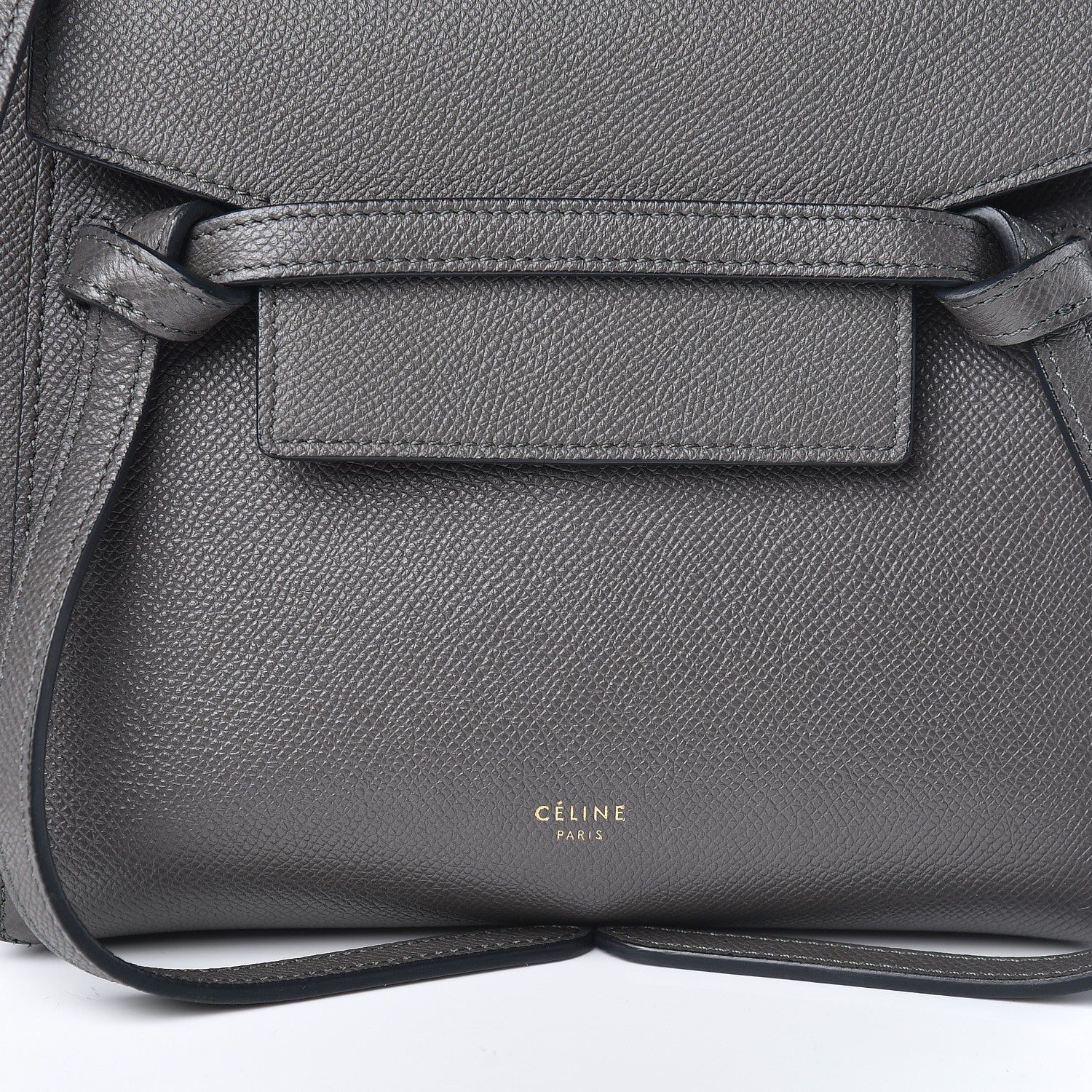 Celine Grained Calfskin Nano Belt Bag Grey 10 of 10