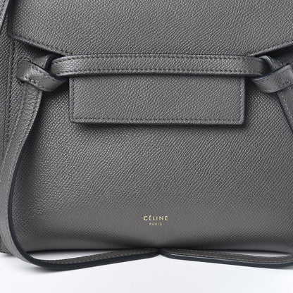 Celine Grained Calfskin Nano Belt Bag Grey 10 of 10
