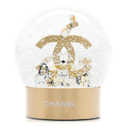 Chanel Glass CC Shopping Bag Snow Globe Gold 1 of 6