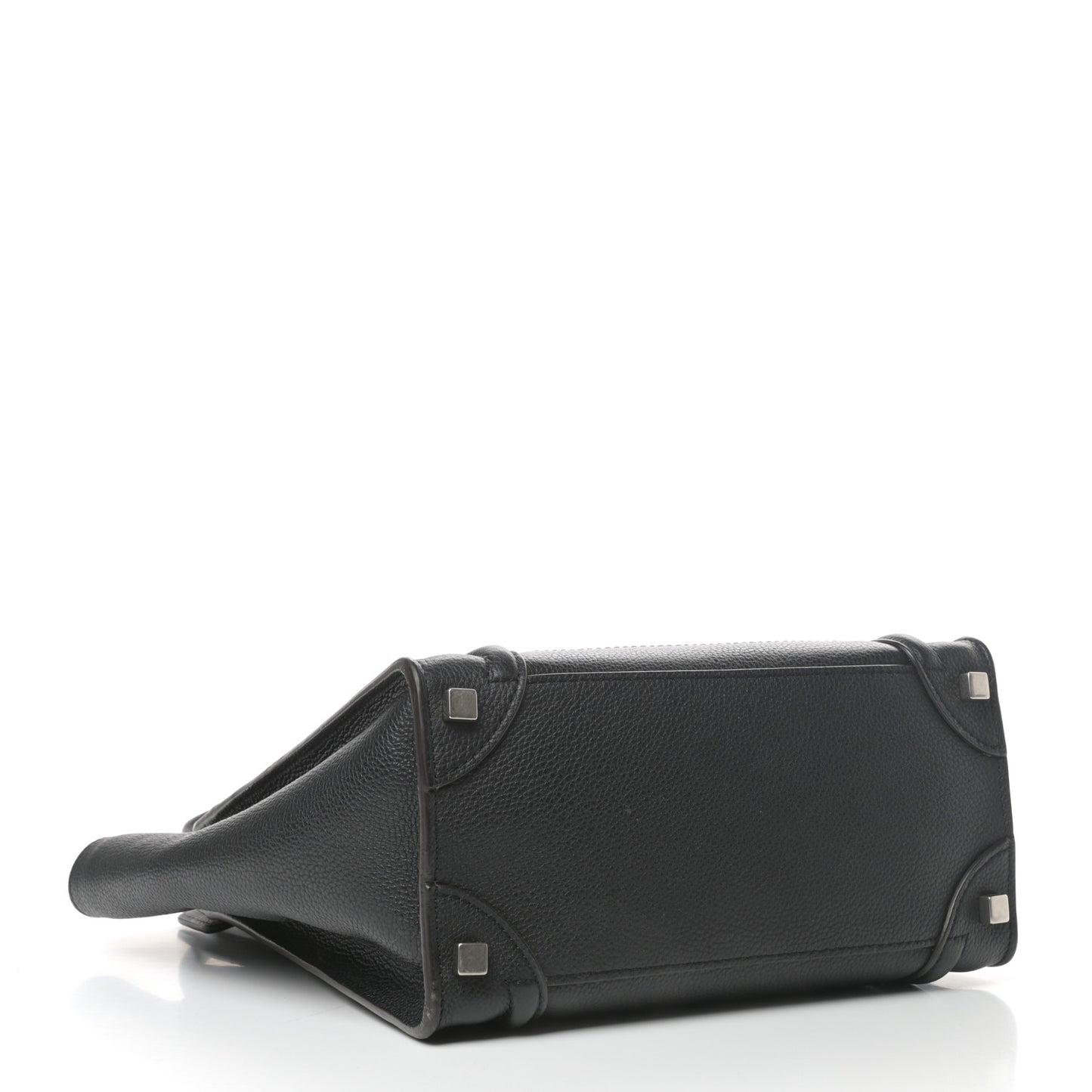 Drummed Calfskin Micro Luggage Black