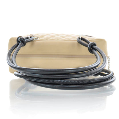 Chanel Calfskin Quilted Large Cambon Bowler Beige Black 4 of 11