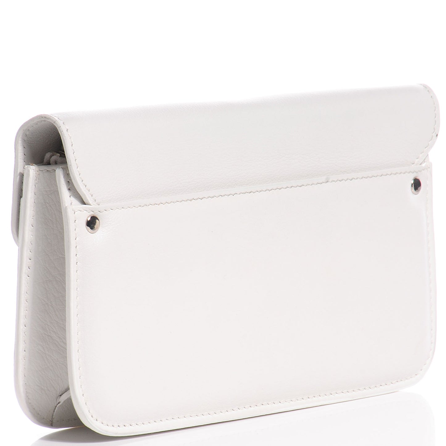 Leather PS11 Chain Wallet White