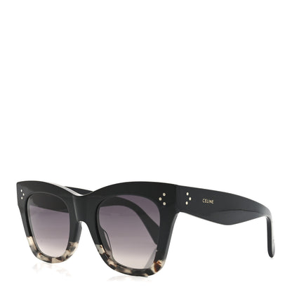 Celine Acetate Polarized Cat Eye Sunglasses CL4004IN Havana Black 1 of 7