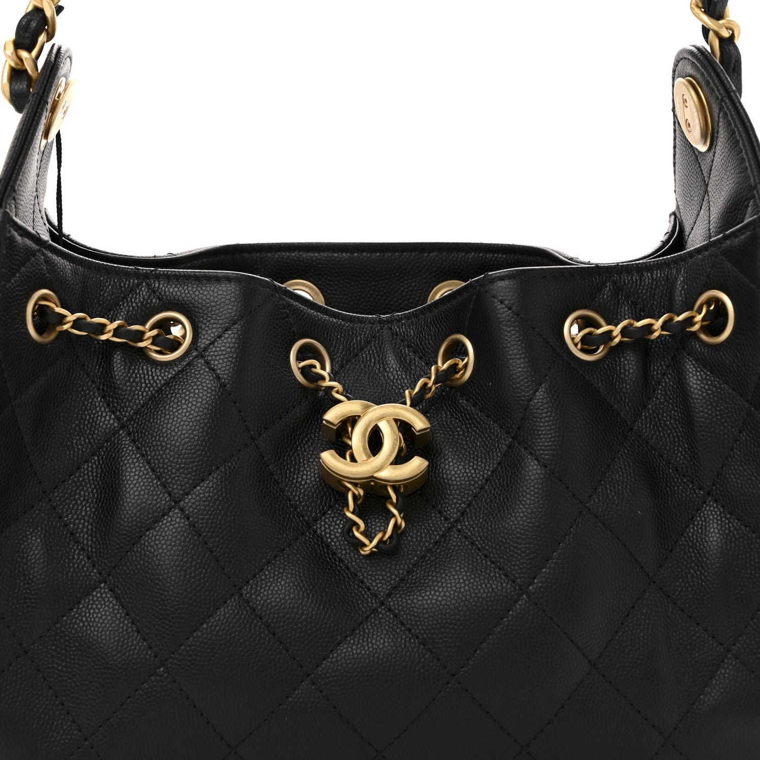 Chanel Caviar Quilted Mini Chanel 25 Handbag Black 8 of 11