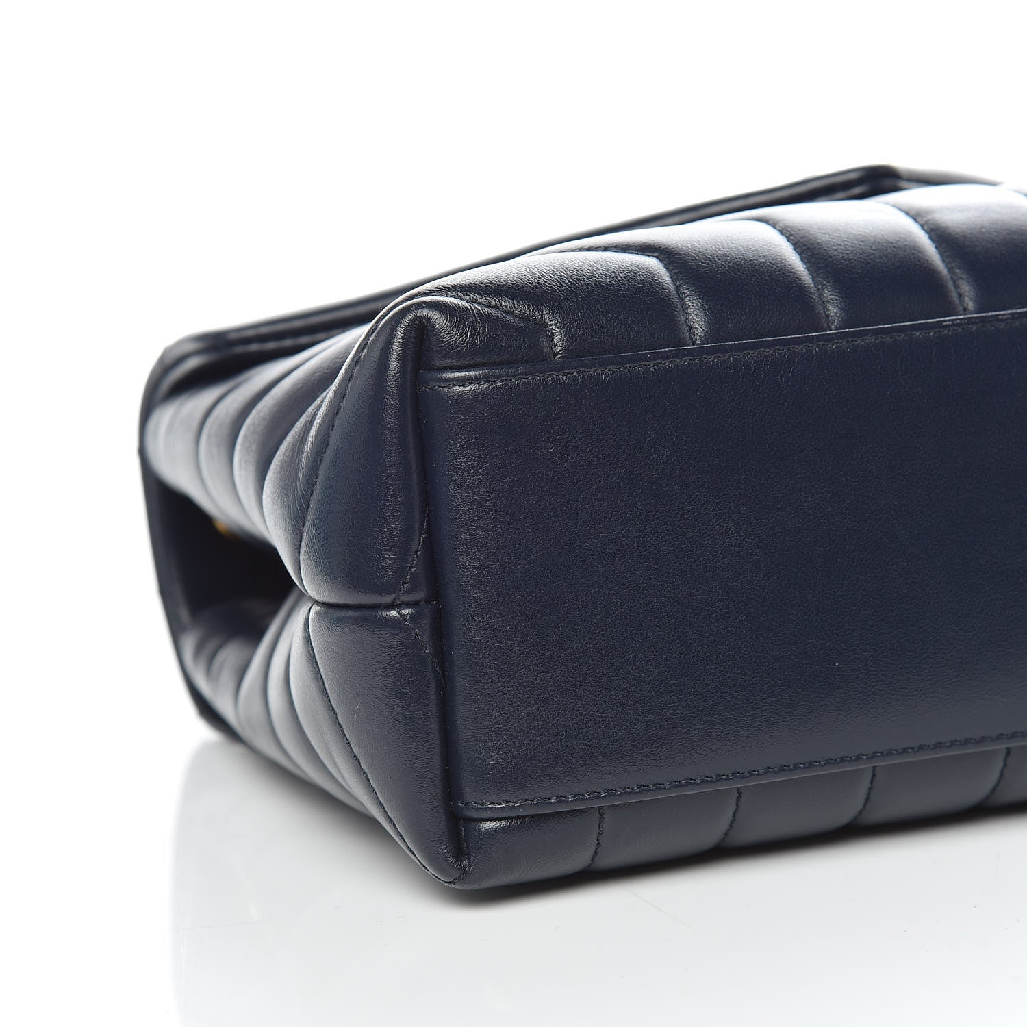 Saint Laurent Calfskin Y Quilted Monogram Small Loulou Chain Satchel Navy 8 of 10