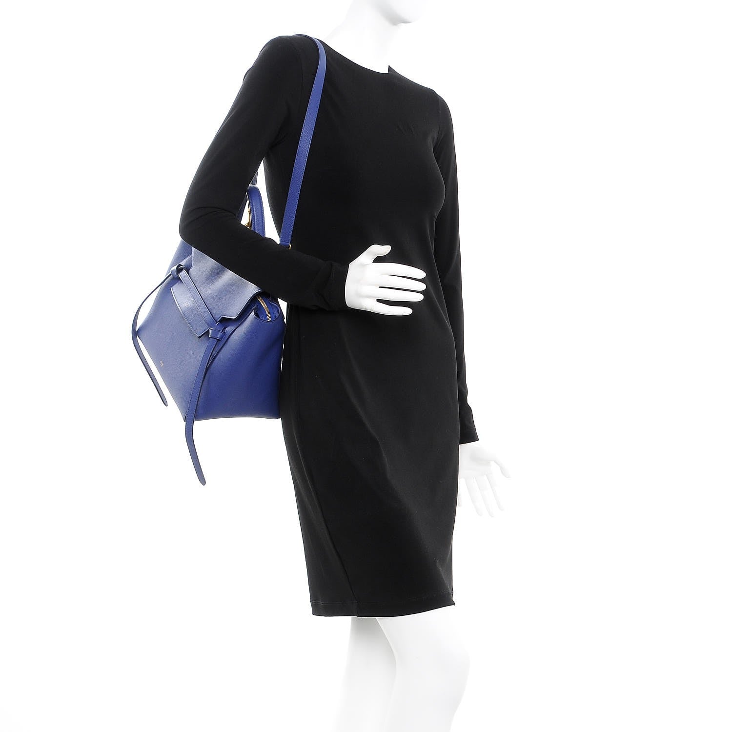 Celine Grained Calfskin Mini Belt Bag Indigo 2 of 19