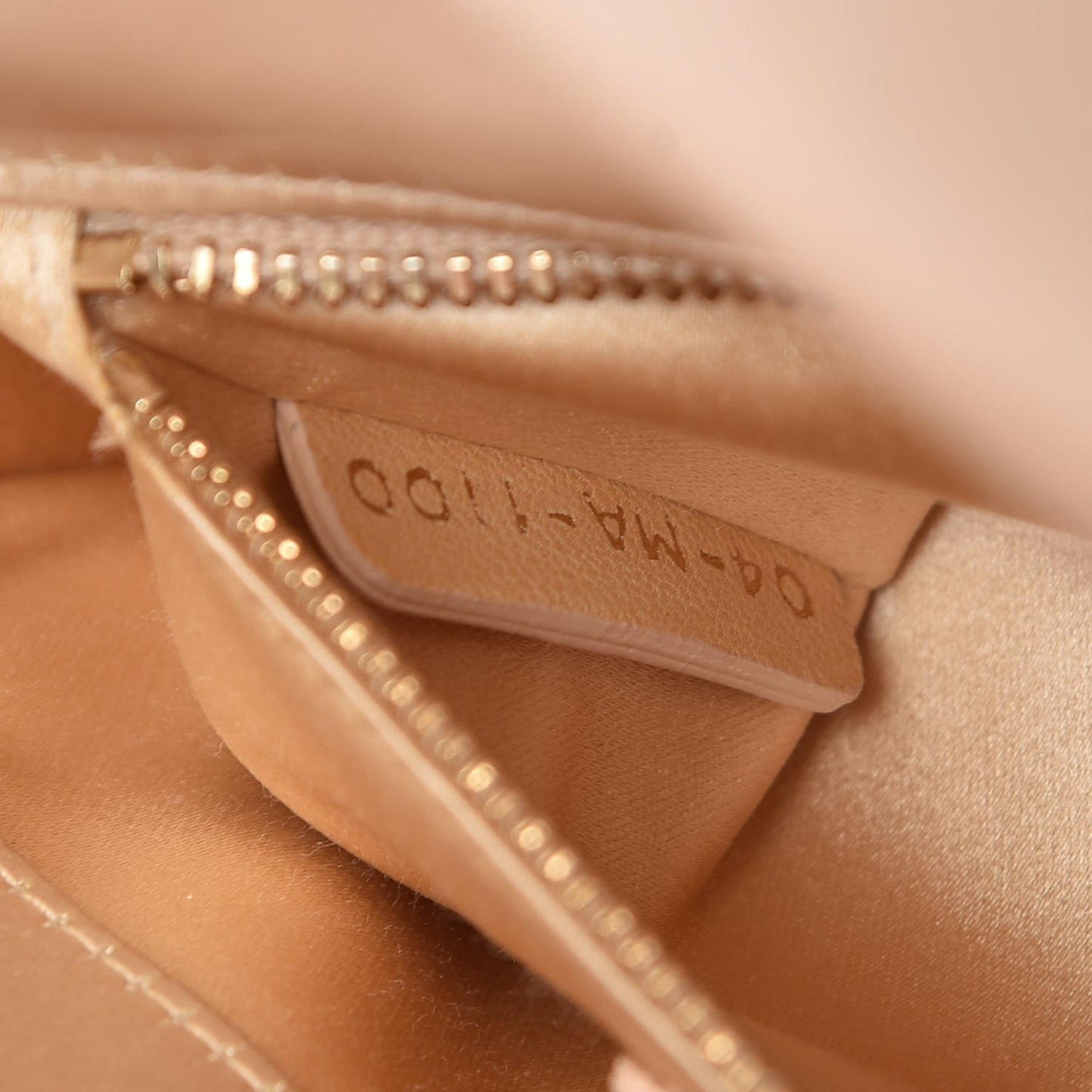 Satin Beaded Mini Lady Dior Gold