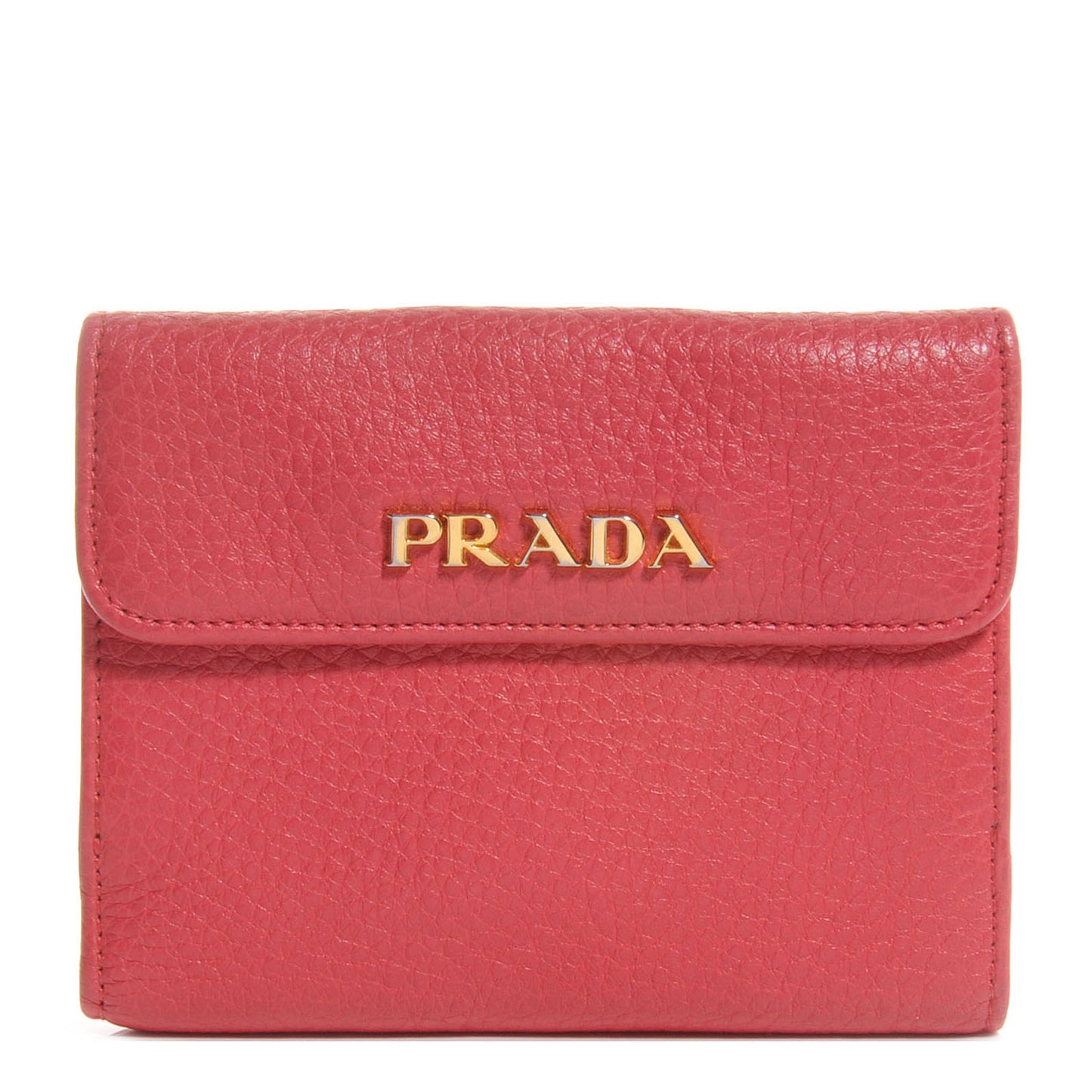 Vitello Daino Compact Wallet Peonia