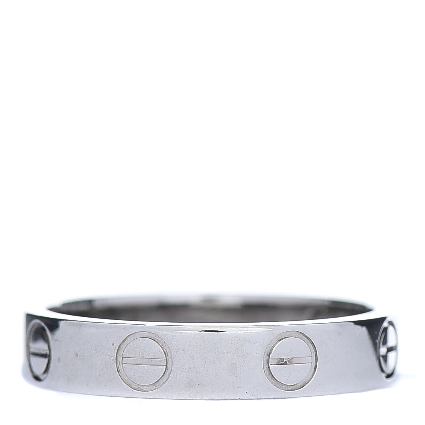 18K White Gold 3.5mm LOVE Wedding Band Ring 50 5.25