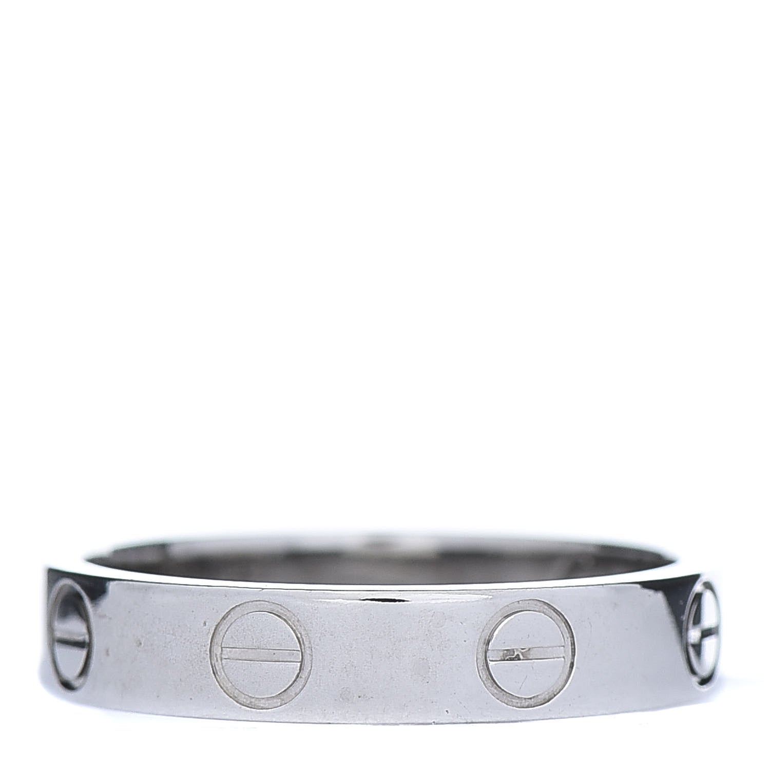 Cartier 18K White Gold 3.5mm LOVE Wedding Band Ring 50 5.25 3 of 4