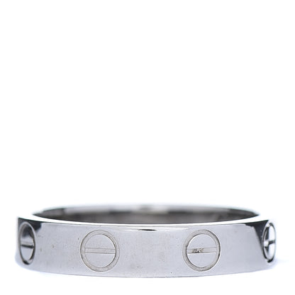 Cartier 18K White Gold 3.5mm LOVE Wedding Band Ring 50 5.25 3 of 4