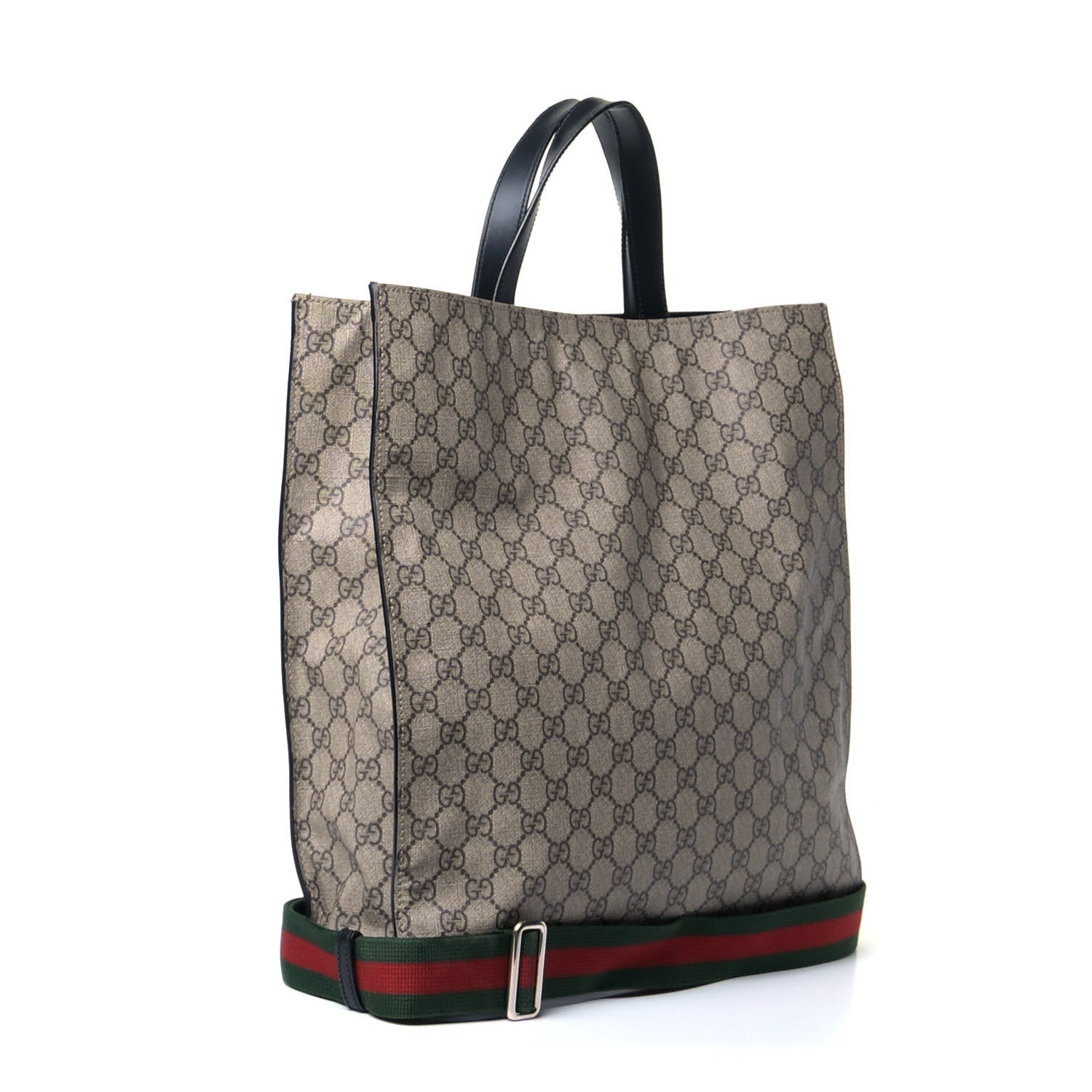 Gucci Soft GG Supreme Monogram Web Vertical Tote Black 2 of 7
