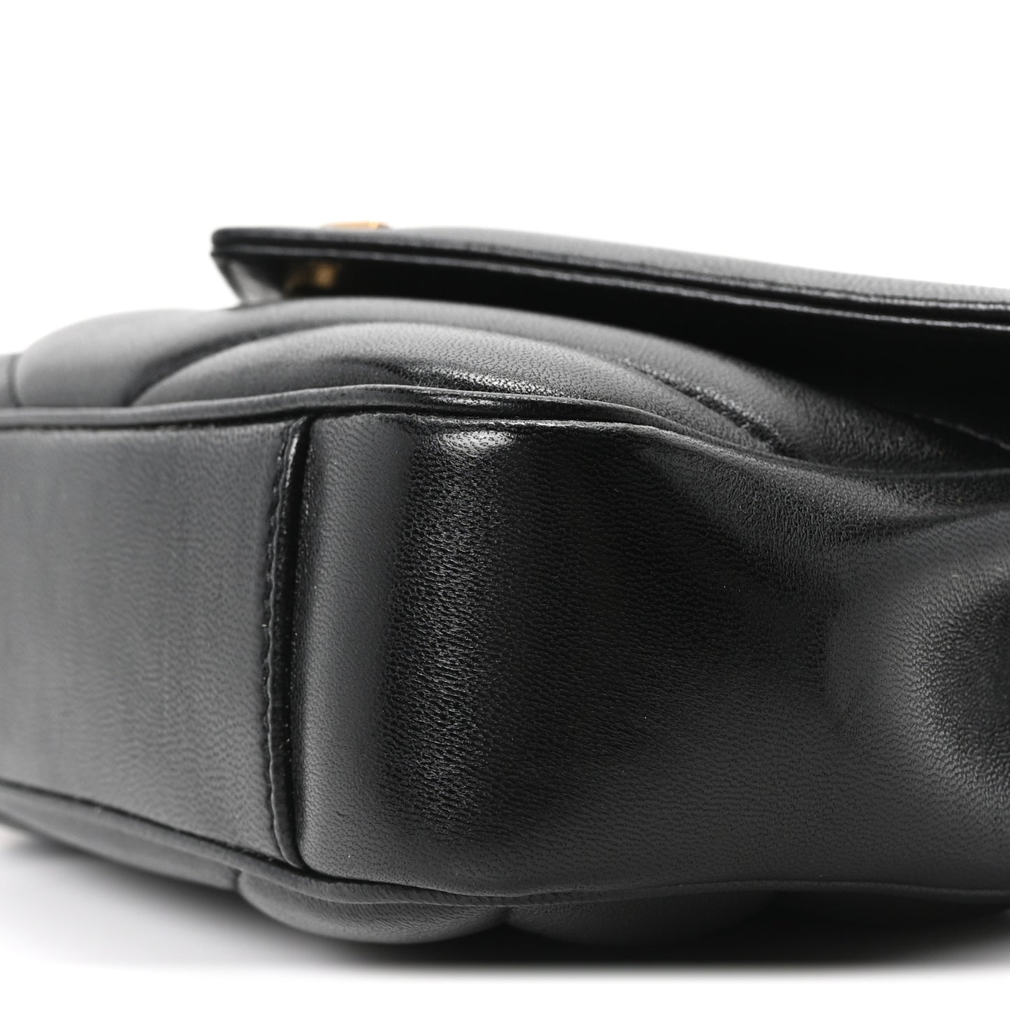Lambskin Chevron Quilted Mini LouLou Black