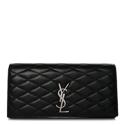 Saint Laurent Lambskin Quilted Kate Clutch Black 1 of 7