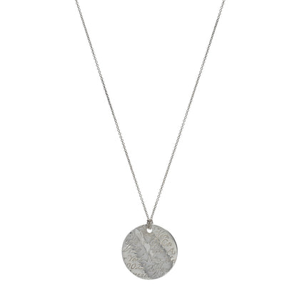 Tiffany Sterling Silver Notes Round Pendant Necklace 1 of 4
