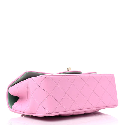 Chanel Lambskin Quilted Mini Top Handle Rectangular Flap Lilac Light Green 4 of 10