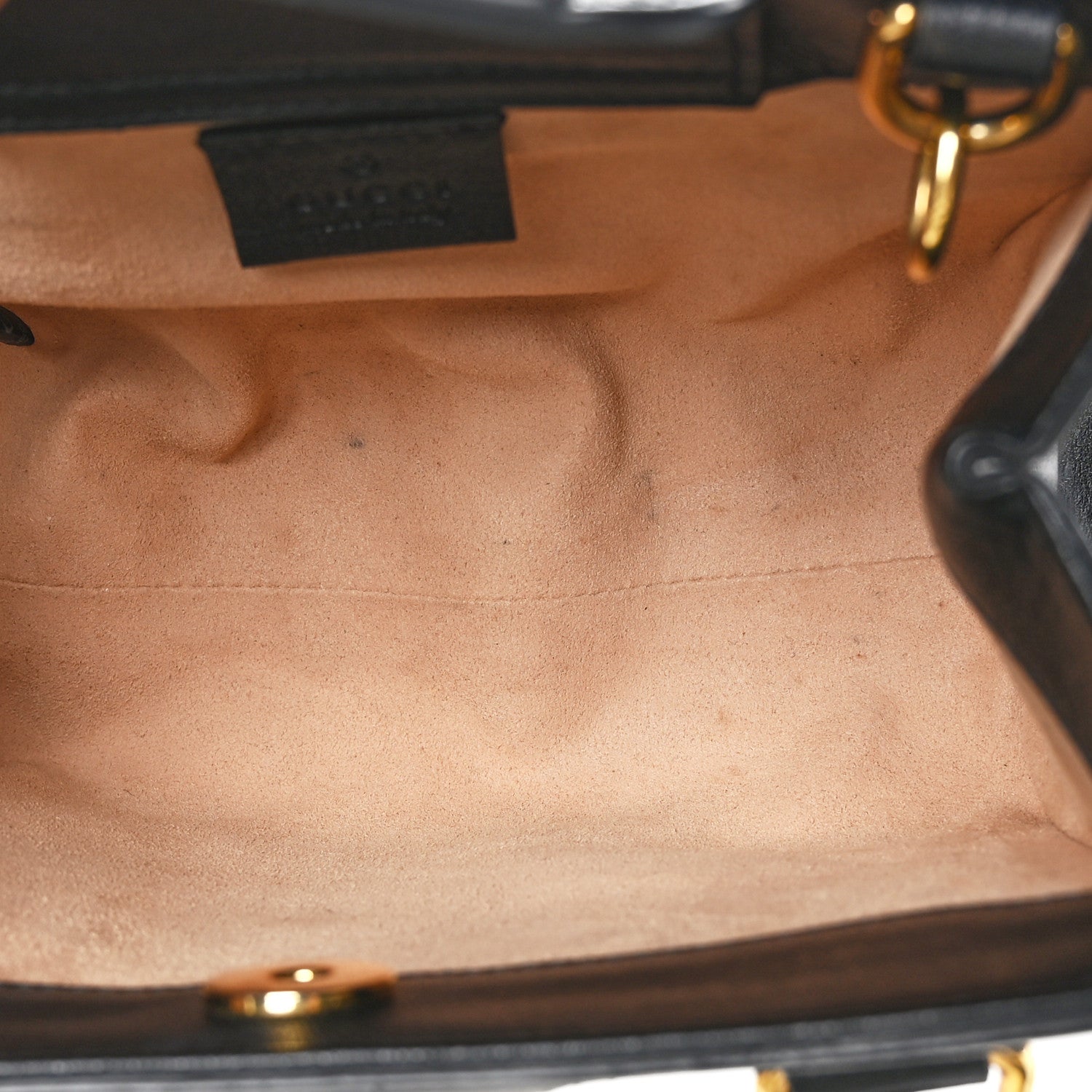 Gucci Wonka Grain Calfskin Mini Diana Tote Bag Black Yellow Fluo 5 of 12