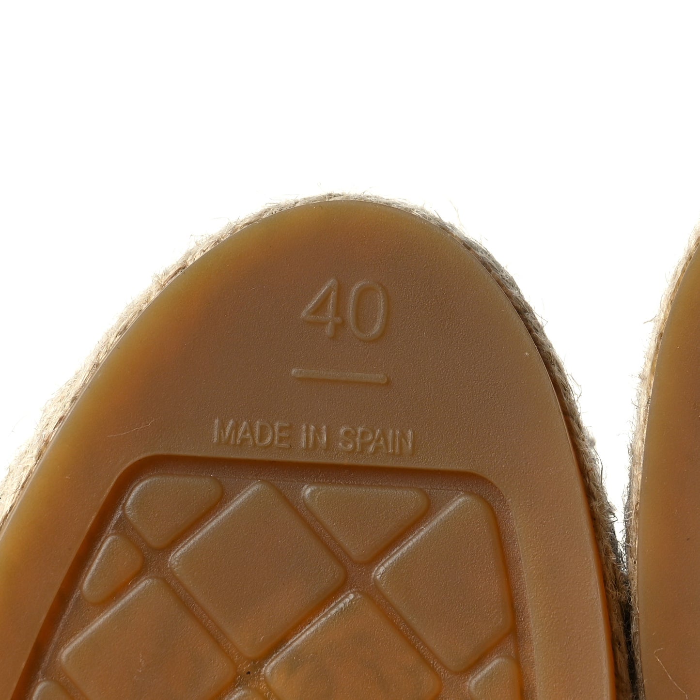 Lambskin CC Espadrilles 40 Beige Black