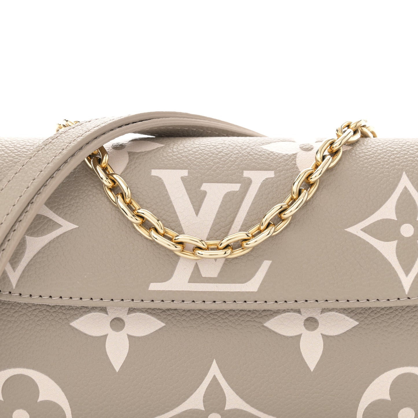 Empreinte Monogram Giant Ivy Wallet On Chain Tourterelle Creme