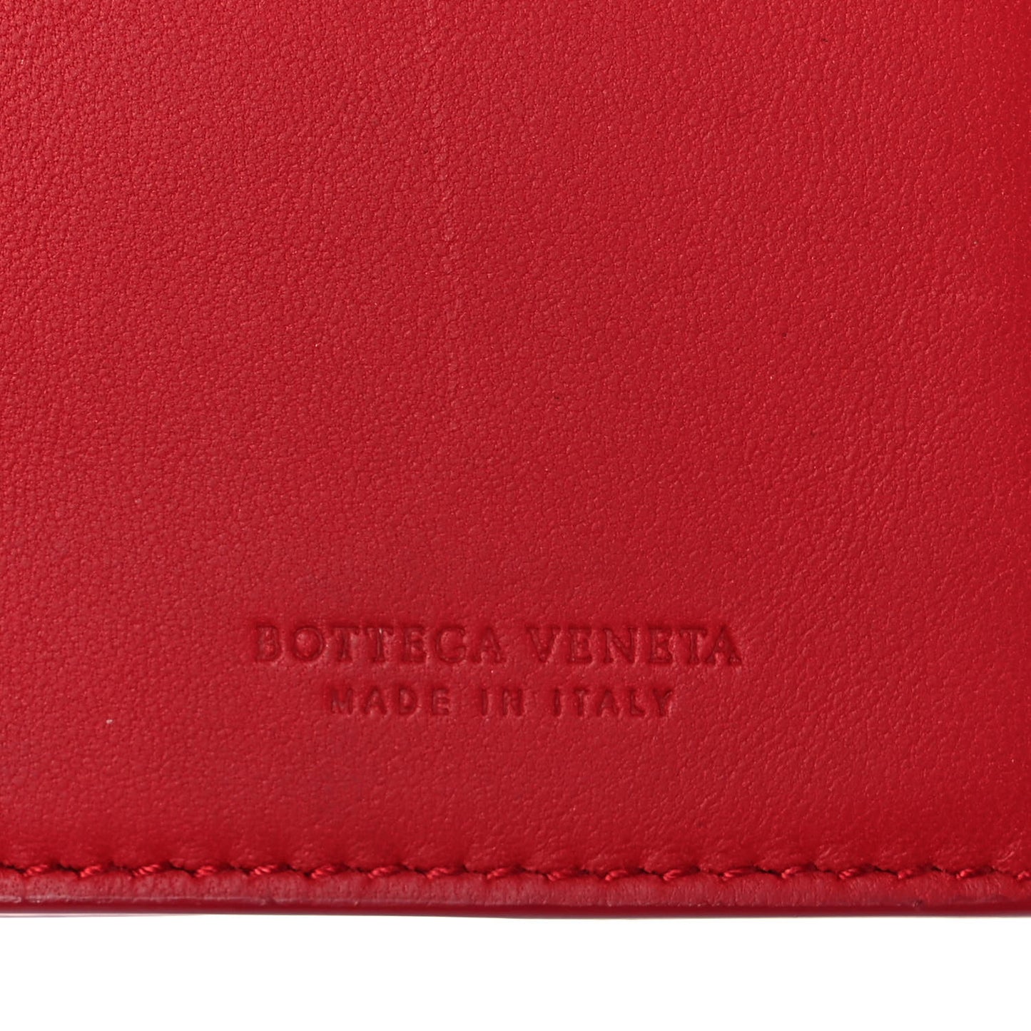 Nappa Intrecciato Continental Flap Wallet China Red