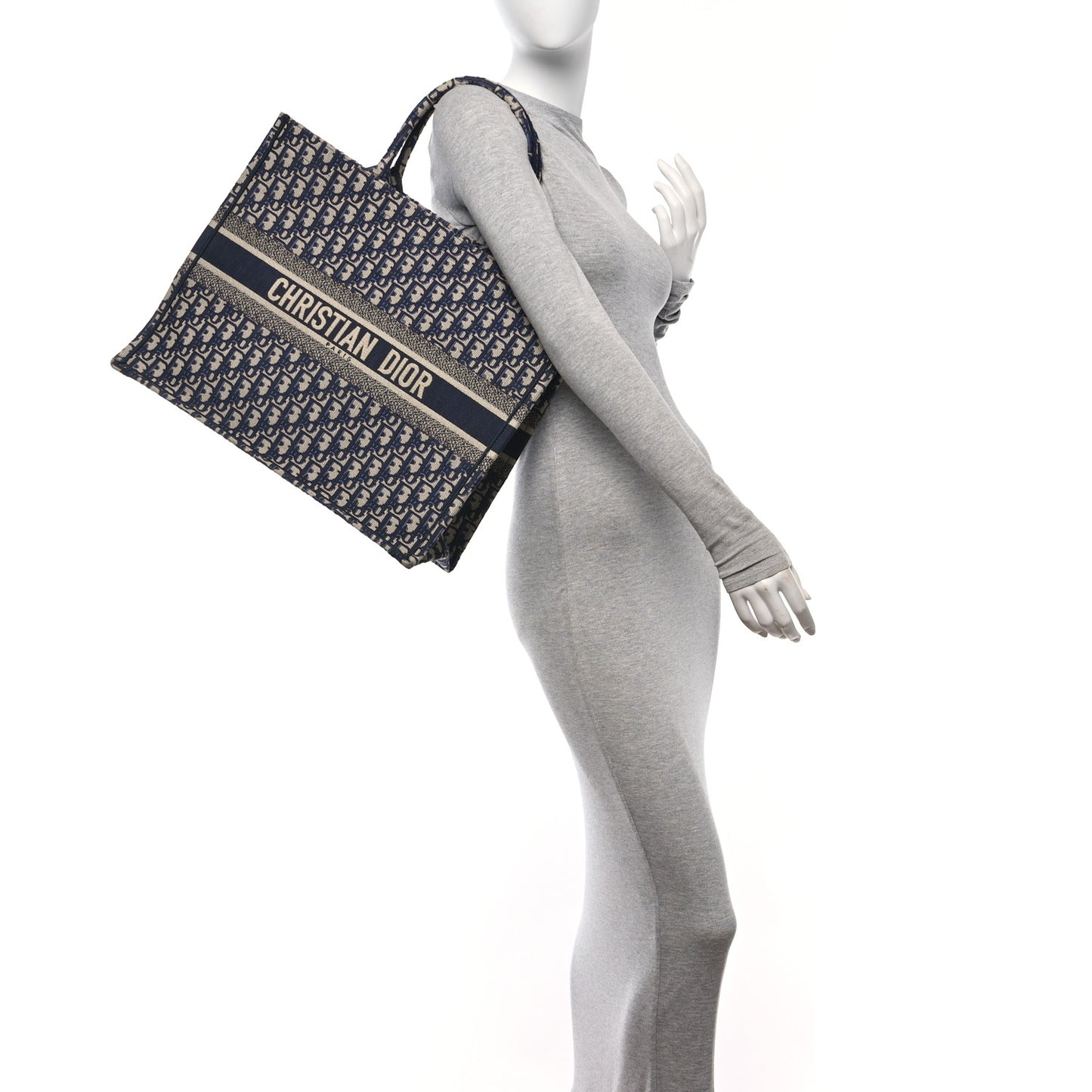 Oblique Large Book Tote Blue Multicolor