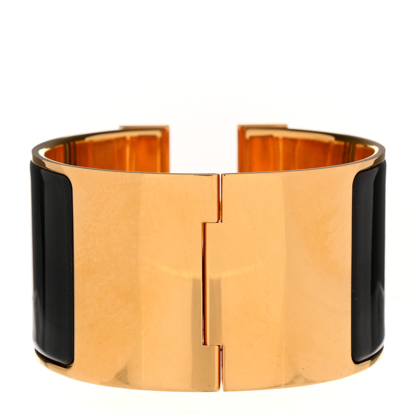 Enamel Extra Wide Clic Clac H Bracelet PM Black