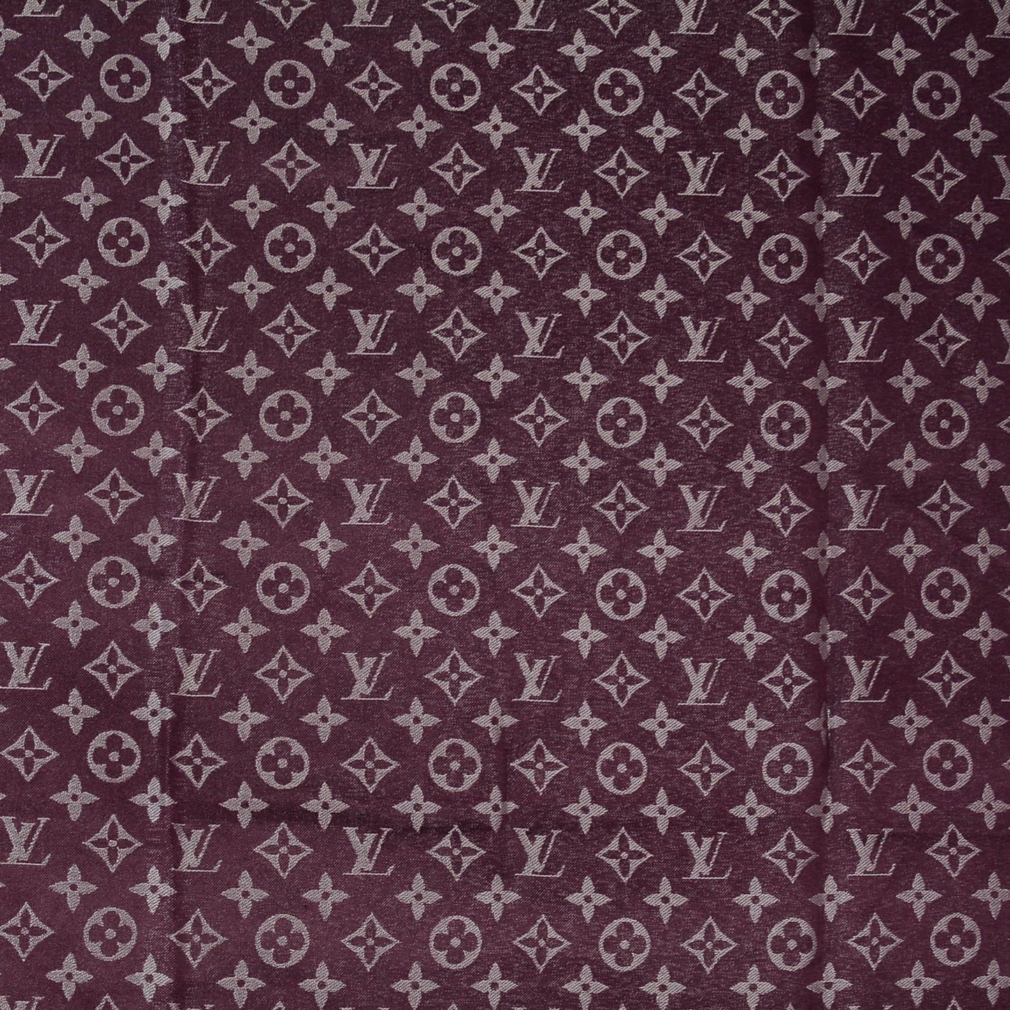 Silk Lurex Wool Monogram Shine Shawl Amarante