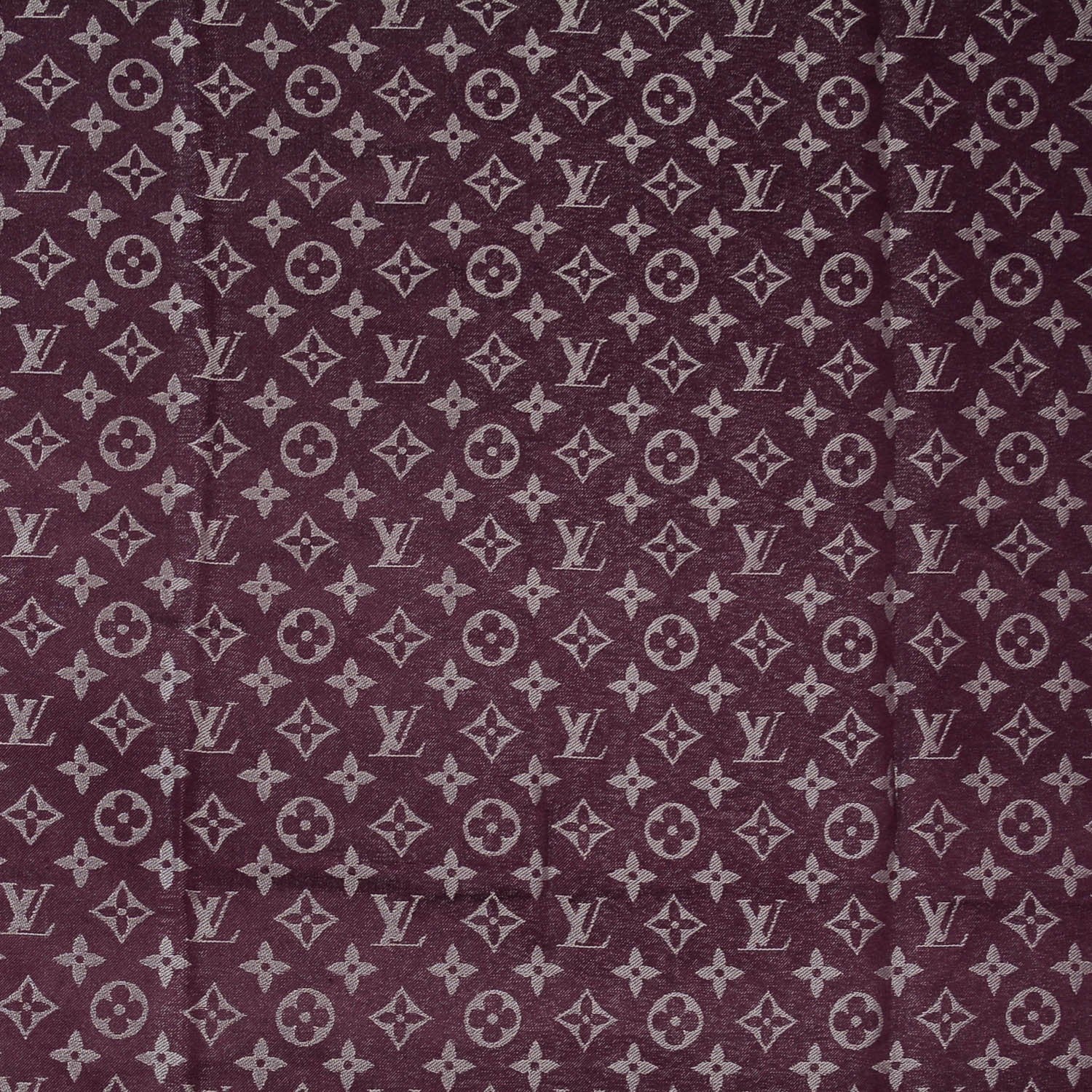 Louis Vuitton Silk Lurex Wool Monogram Shine Shawl Amarante 1 of 5