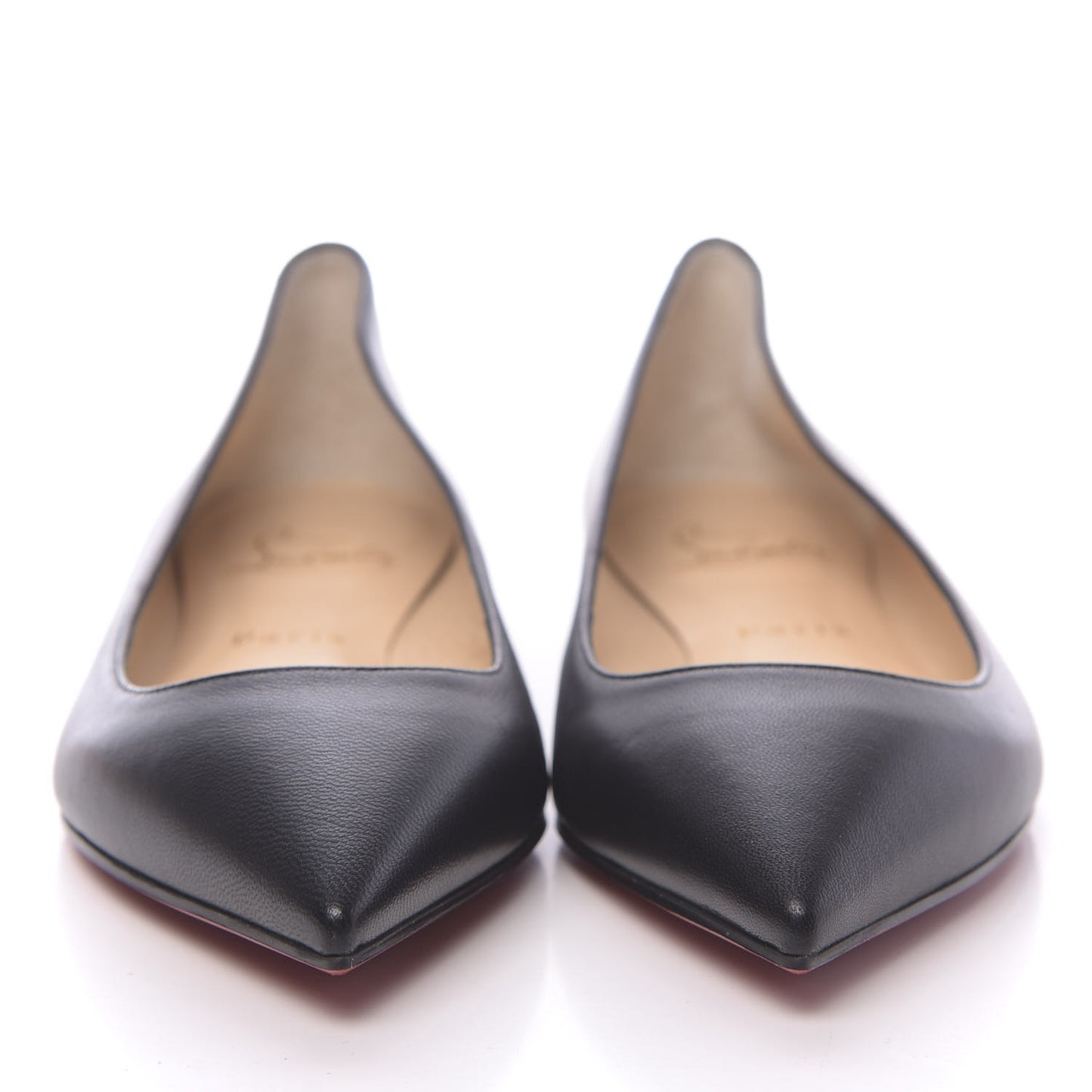 Shiny Nappa Ballalla Flats 37 Black