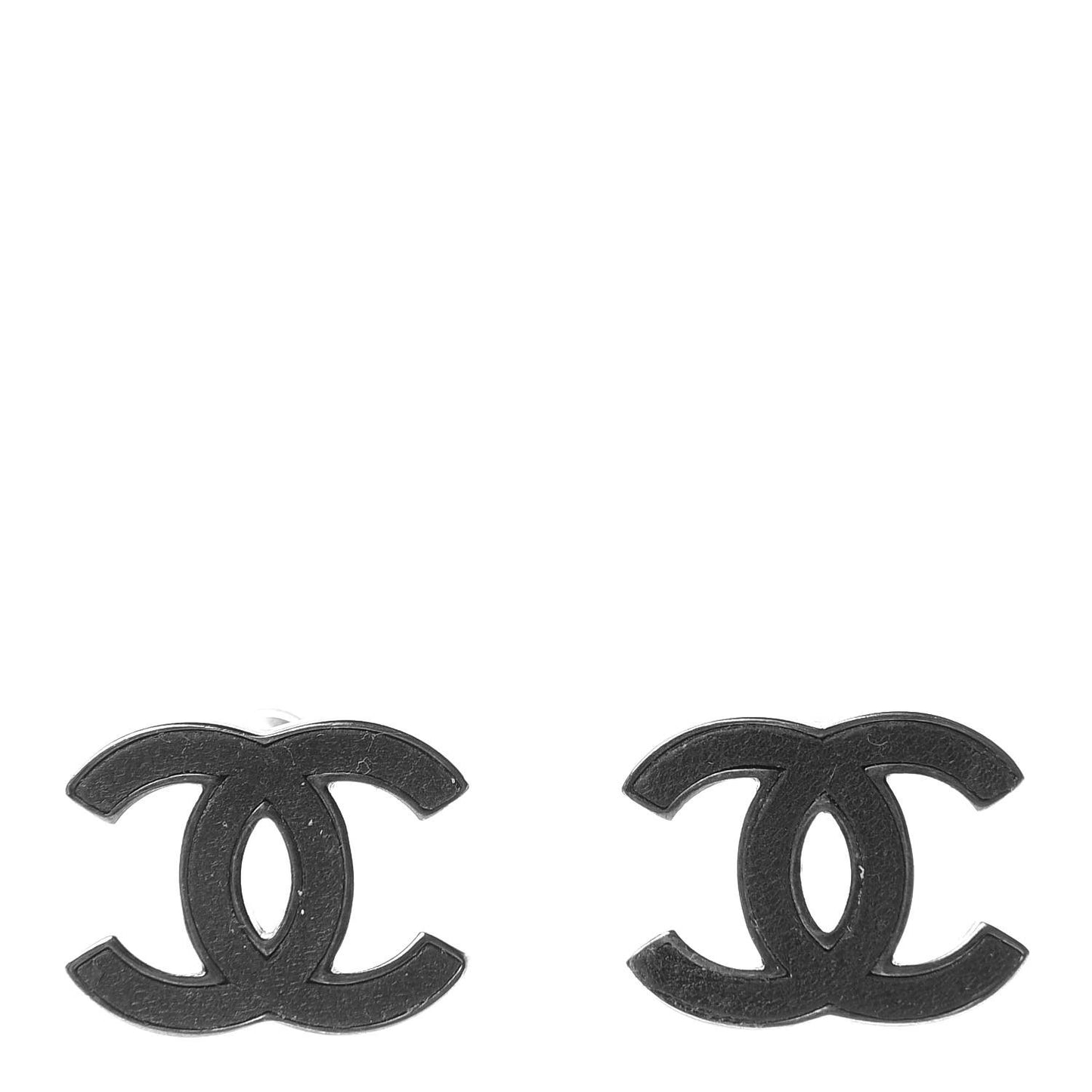 Lambskin CC Earrings Black