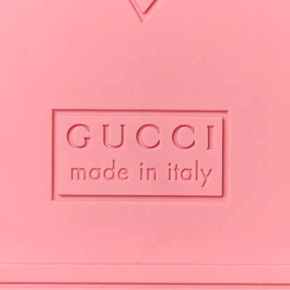 Gucci Rubber Interlocking G Womens Slide Sandals 37 Wild Rose 7 of 10