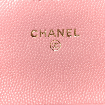 Chanel Caviar Quilted Mini Clutch With Chain Pink 6 of 12