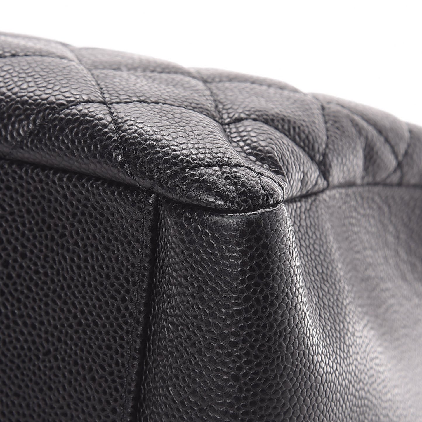 Caviar Quilted Grand Shopping Tote GST Black