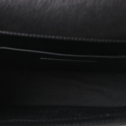 Saint Laurent Calfskin Fringe Small Monogram Satchel Black 5 of 10