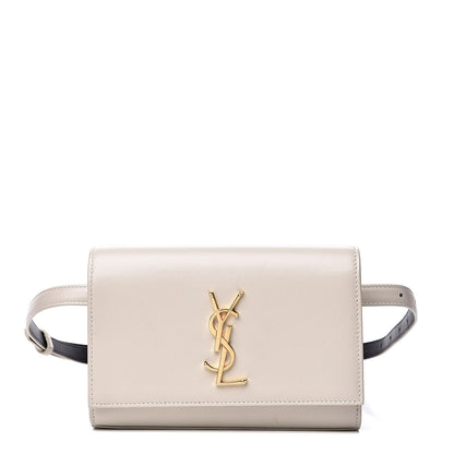 Saint Laurent Smooth Calfskin Monogram Kate Belt Bag Natural 1 of 10