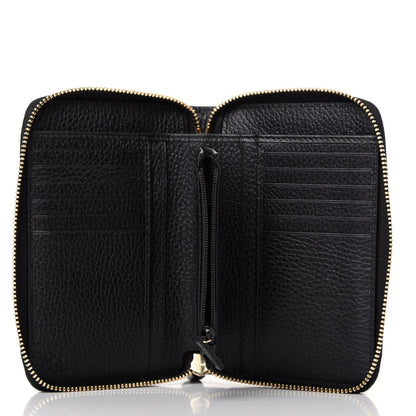 Gucci Dollar Calfskin Medium GG Zip Around Wallet Black 5 of 6