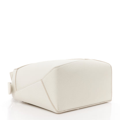 Loewe Soft Grained Calfskin Small Puzzle Edge Bag Soft White 4 of 9