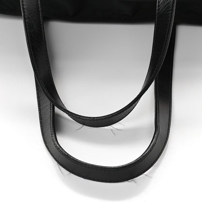 Prada Tessuto Nylon Calfskin Shopping Tote Black 8 of 10