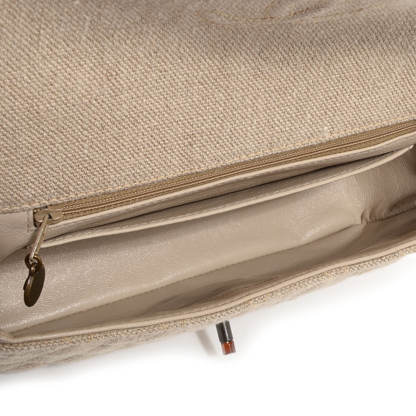 Canvas Bekko Resin Small Single Flap Beige