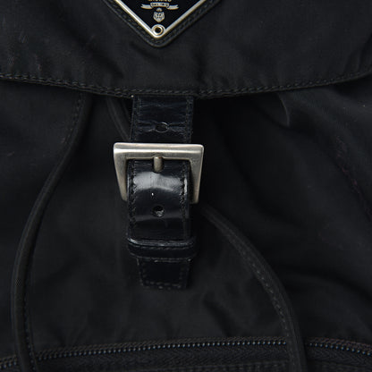 Prada Nylon Vela Medium Cinch Backpack Black 6 of 11