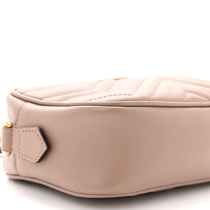 Gucci Calfskin Matelasse Mini GG Marmont Chain Shoulder Bag Porcelain Rose 9 of 11
