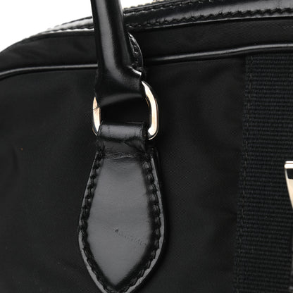 Prada Tessuto Nylon Box Calf Bowling Bag Black 13 of 14