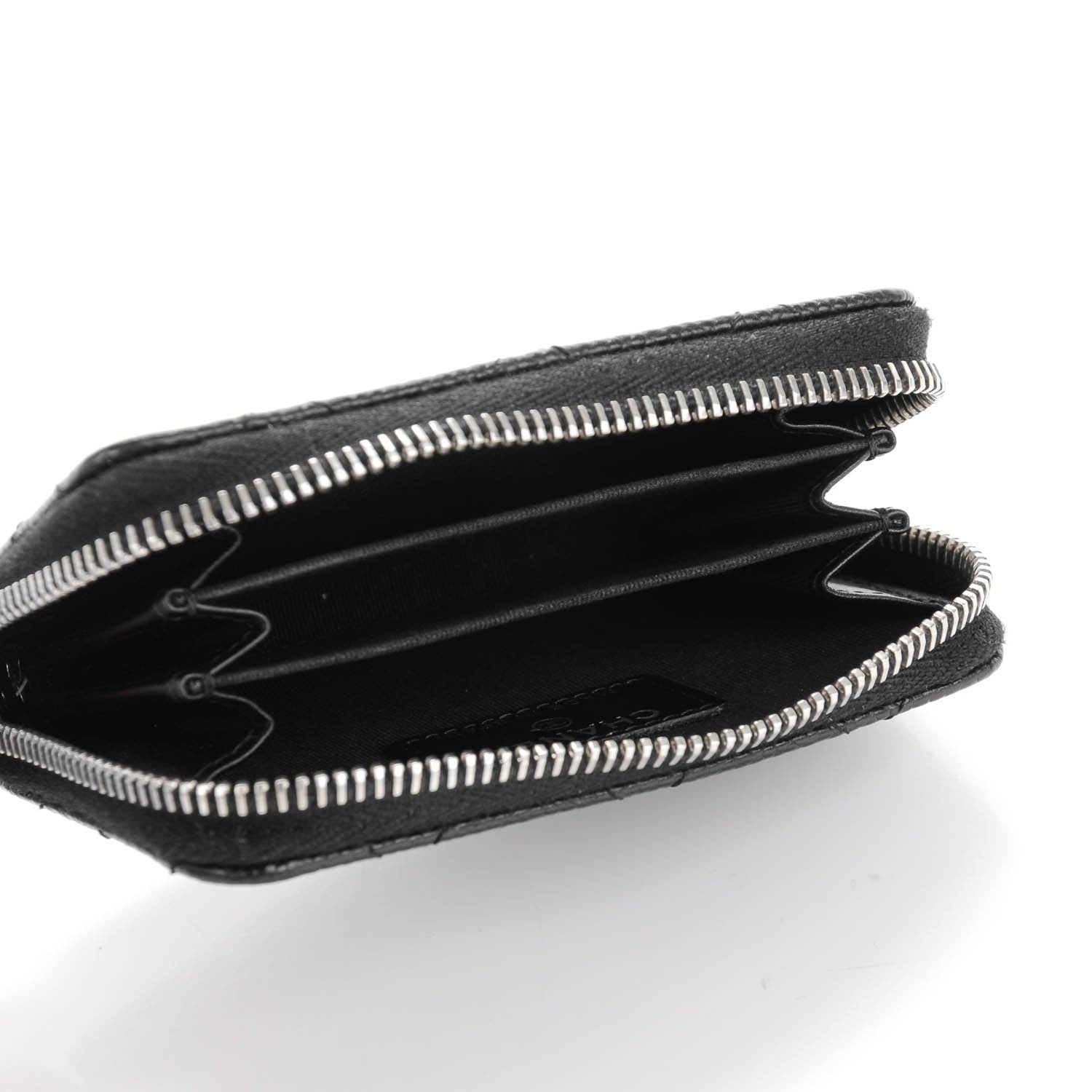 Chanel Caviar Quilted Zip Coin Purse Black 5 of 7