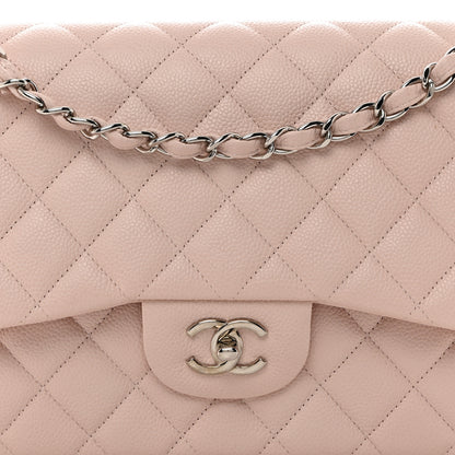 Chanel Caviar Quilted Jumbo Double Flap Light Pink 8 of 11