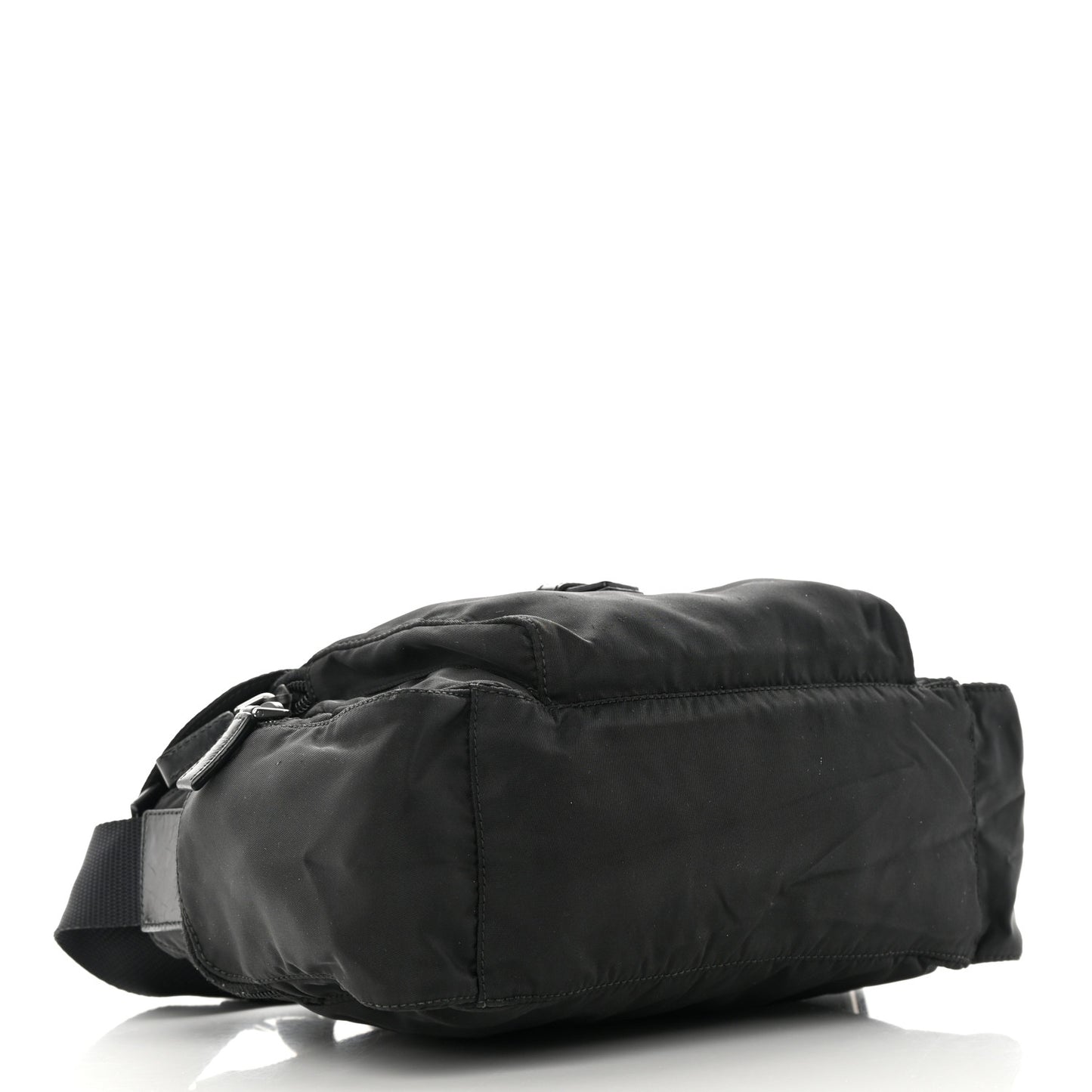 Tessuto Nylon Saffiano Small Vela Messenger Black