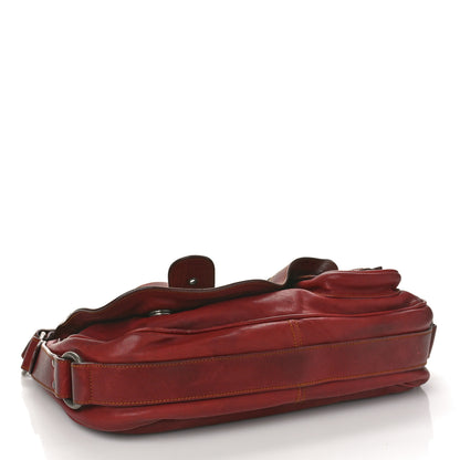 Christian Dior Calfskin Medium Gaucho Double Saddle Bag Red 4 of 12