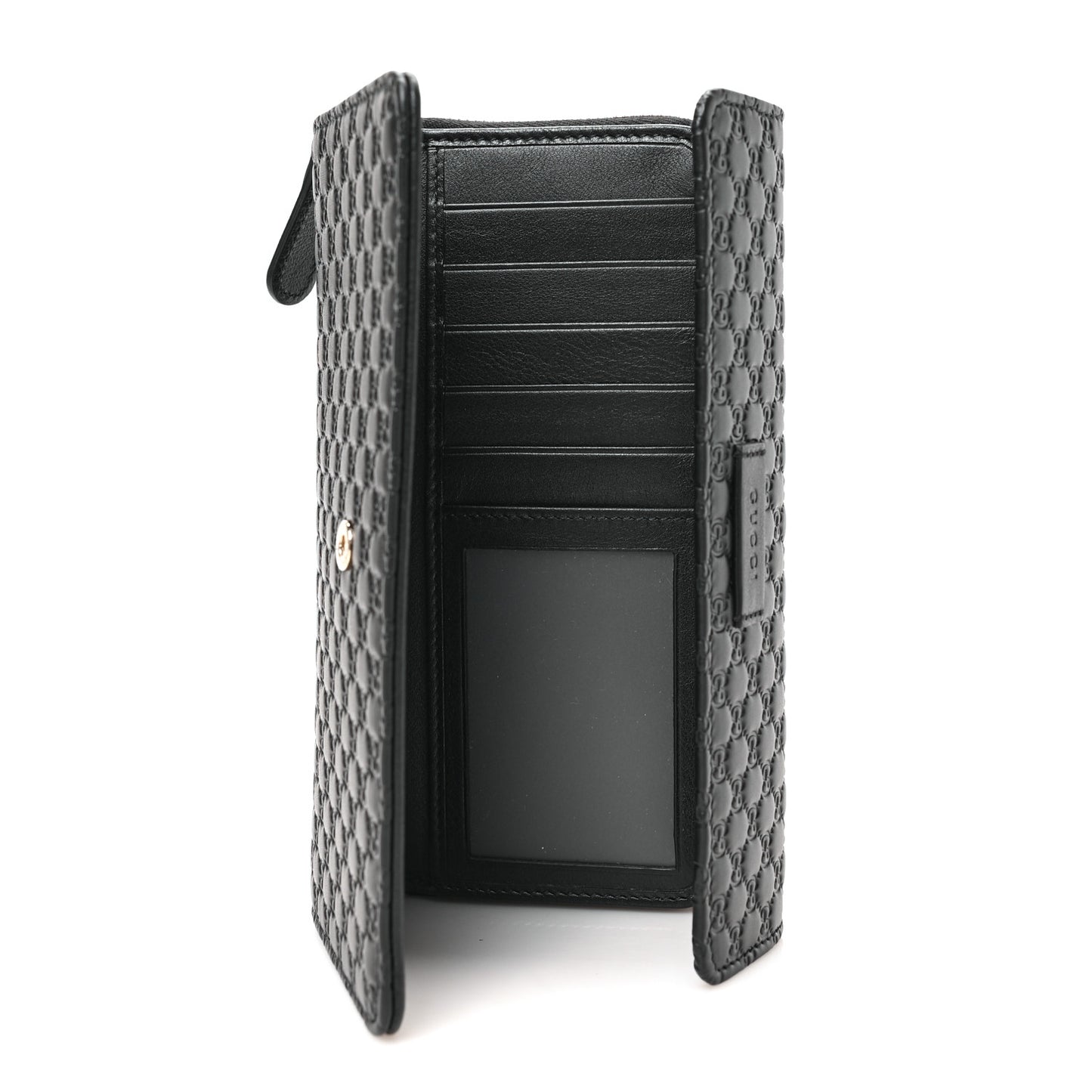 Soft Microguccissima Continental Zip Wallet Black